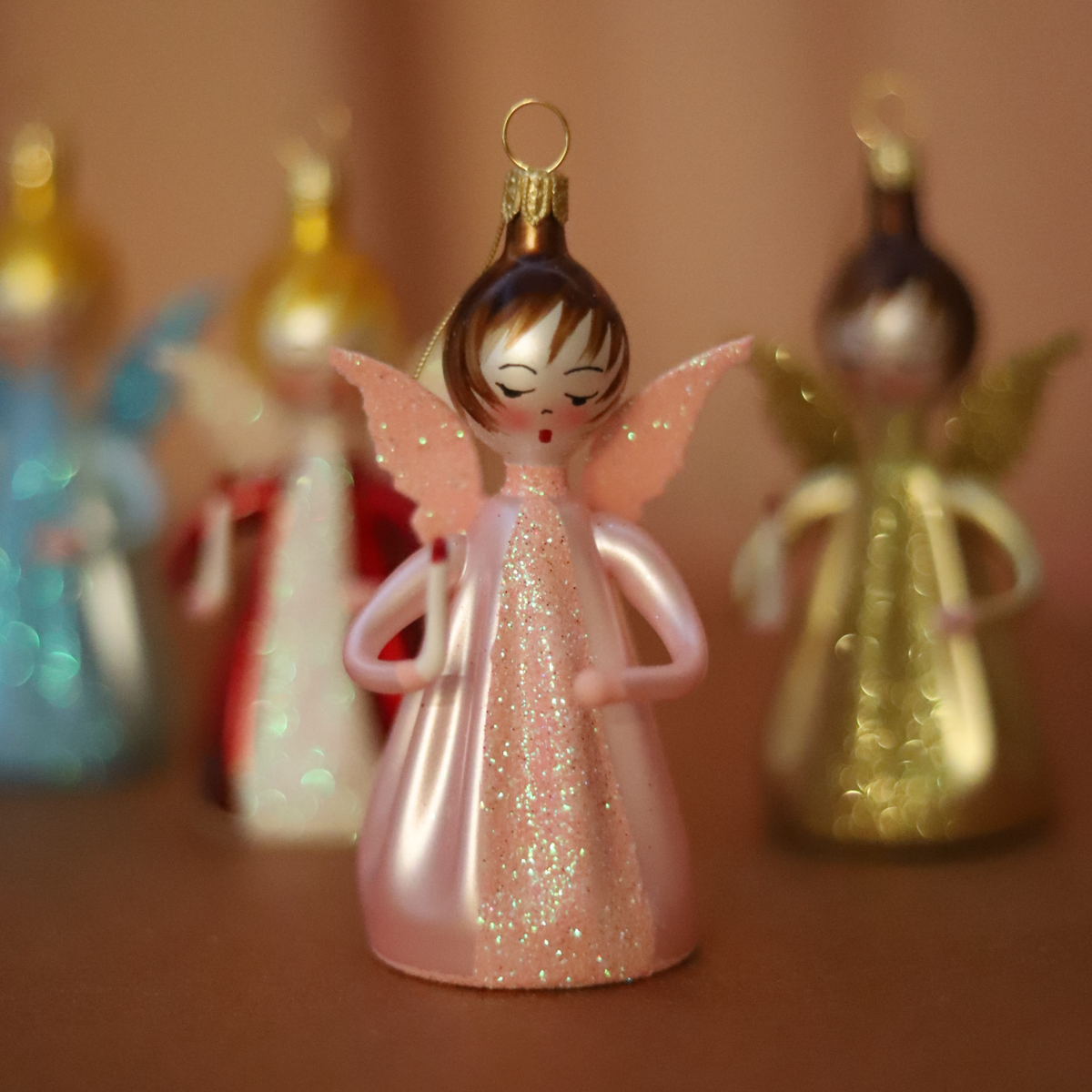 Blush Little Angel Italian Glass Ornament