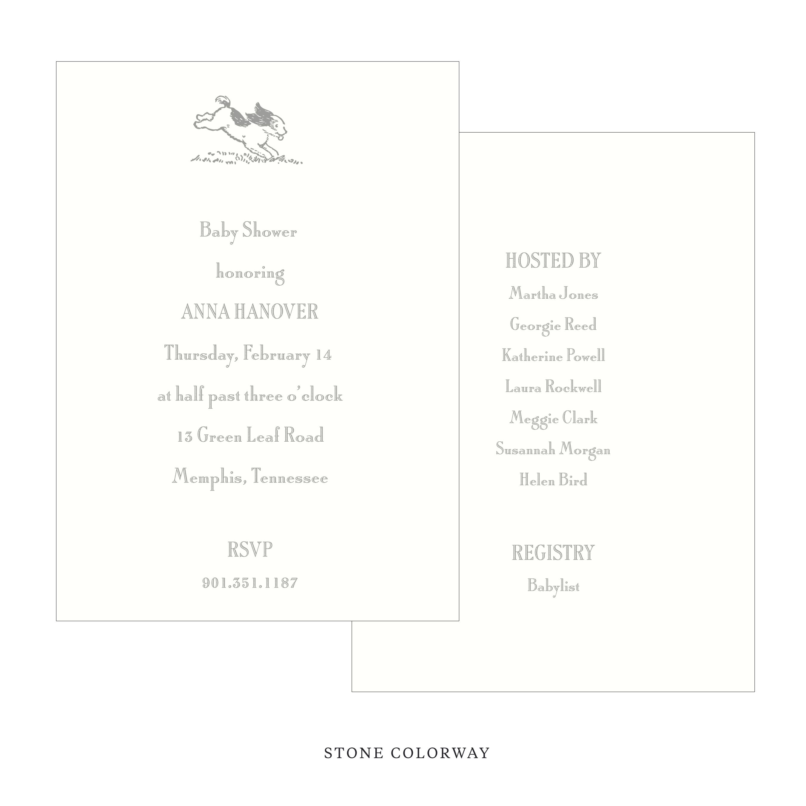 Cambridge Motif Baby Shower Invitation