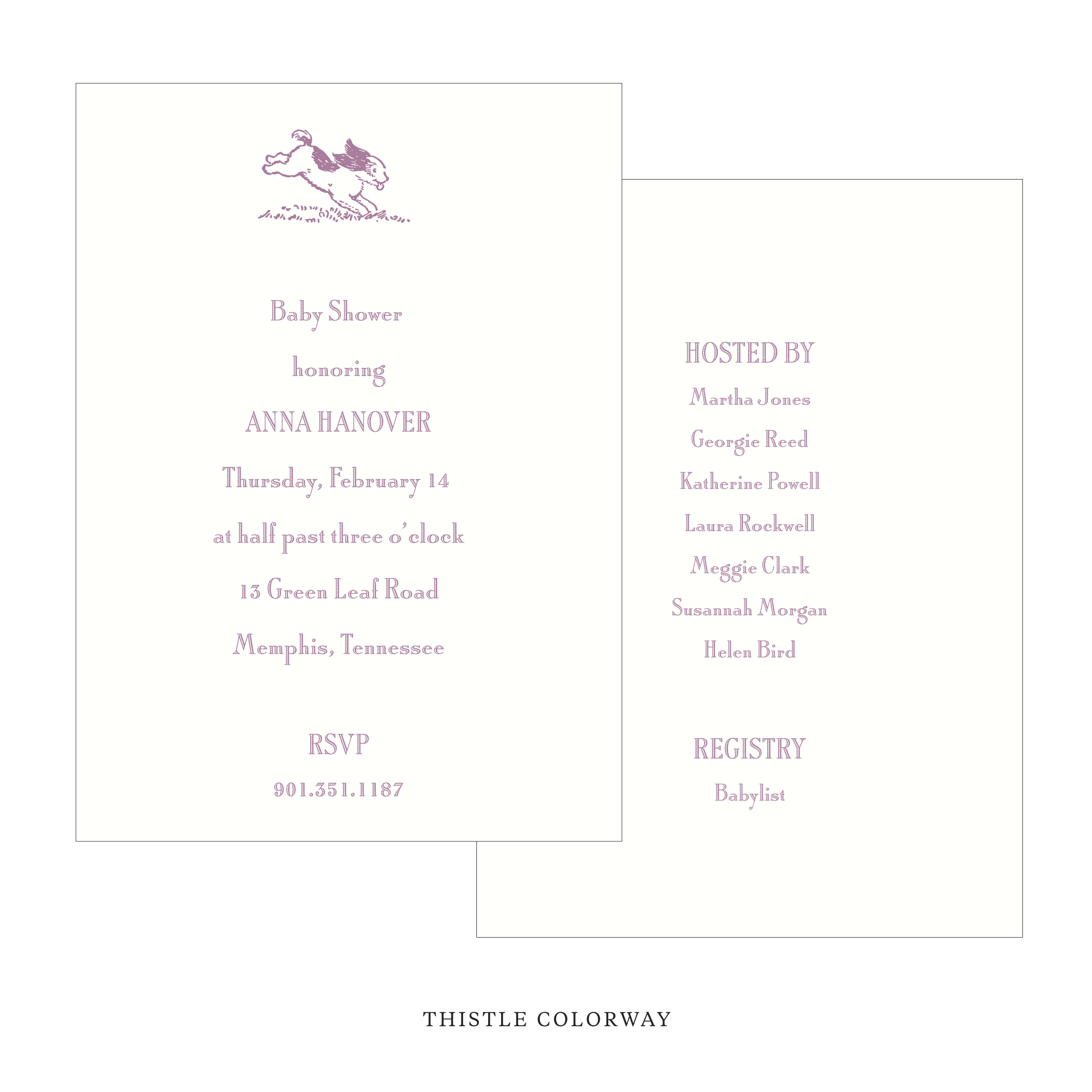Cambridge Motif Baby Shower Invitation