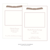 Cambridge Ribbon Photo Birth Announcement