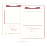 Cambridge Ribbon Photo Birth Announcement