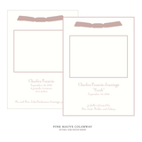 Cambridge Ribbon Photo Birth Announcement