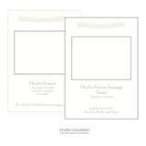 Cambridge Ribbon Photo Birth Announcement
