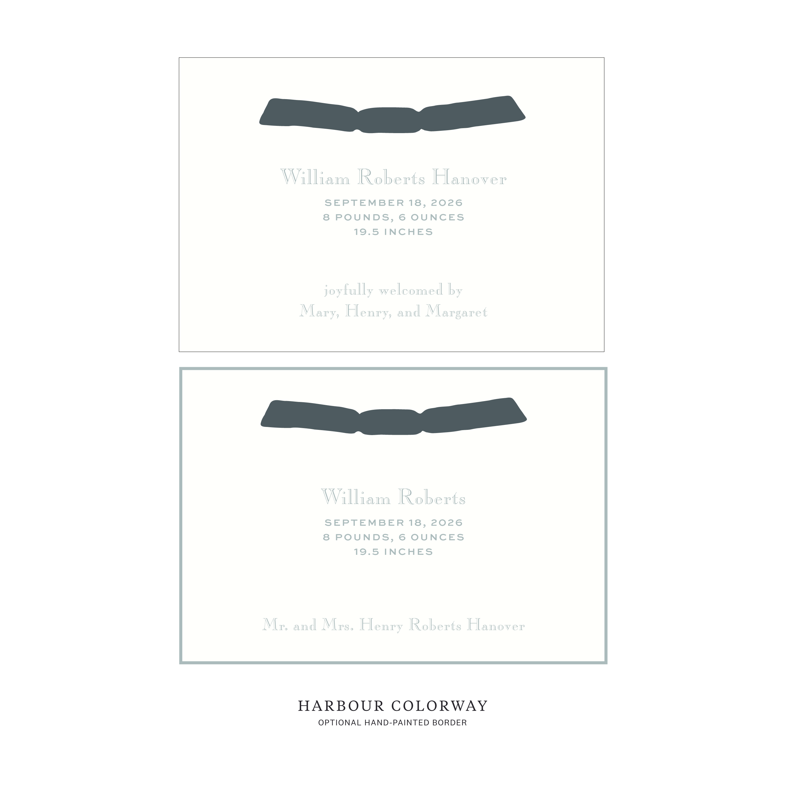 Camden Ribbon Birth Announcement