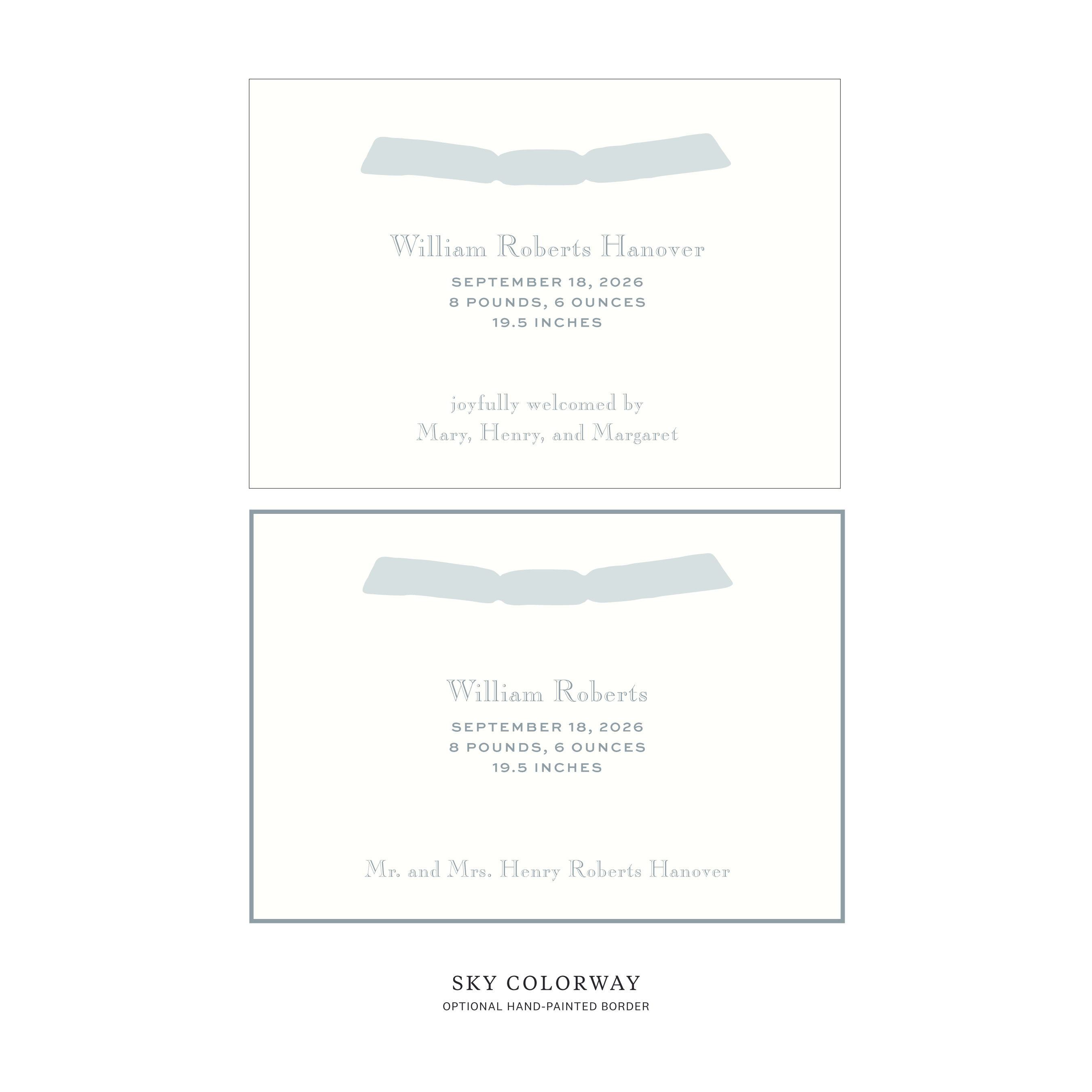 Camden Ribbon Birth Announcement