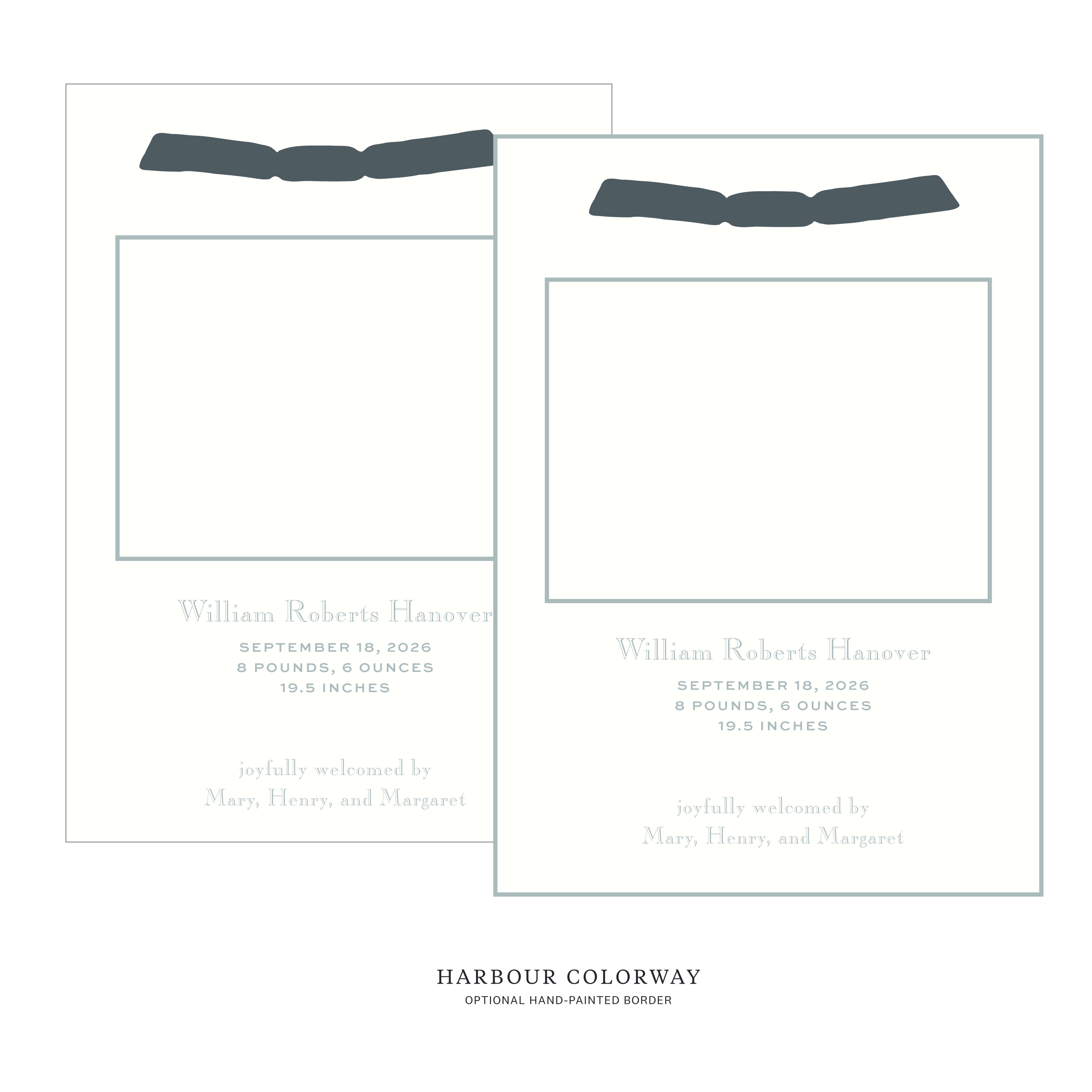 Camden Ribbon Photo Birth Announcement