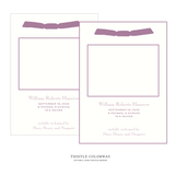 Camden Ribbon Photo Birth Announcement