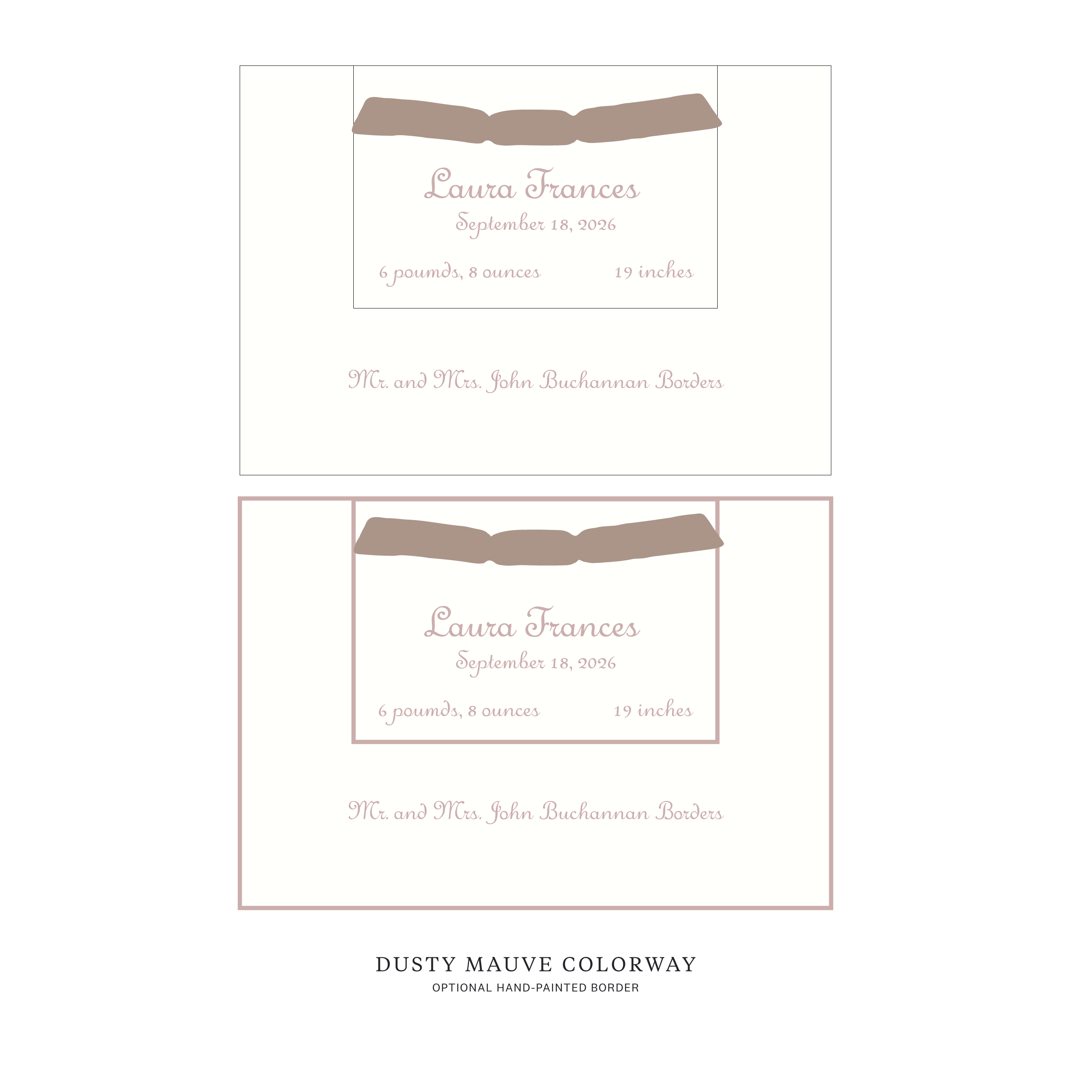 Campbell Layered Birth Announcement