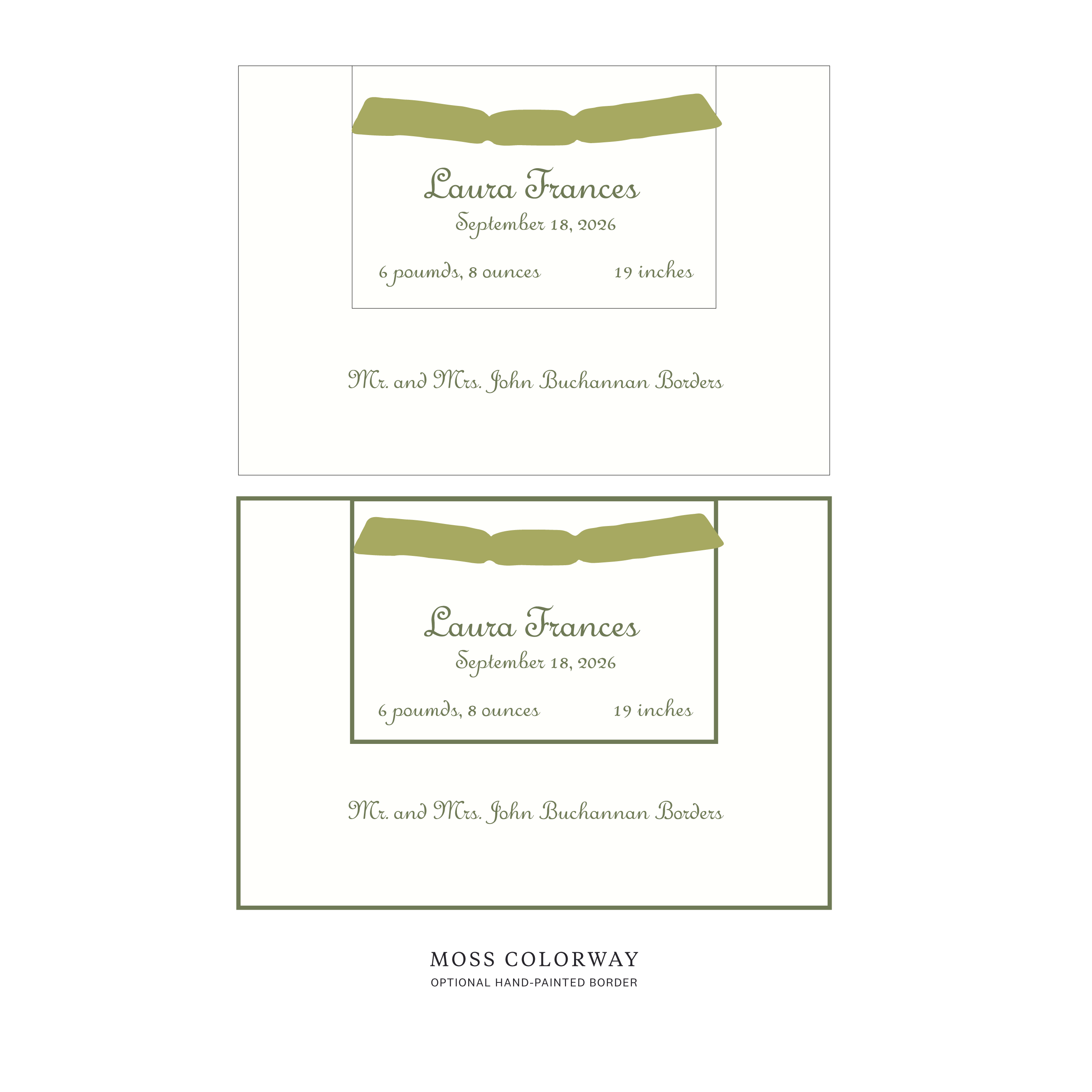 Campbell Layered Birth Announcement