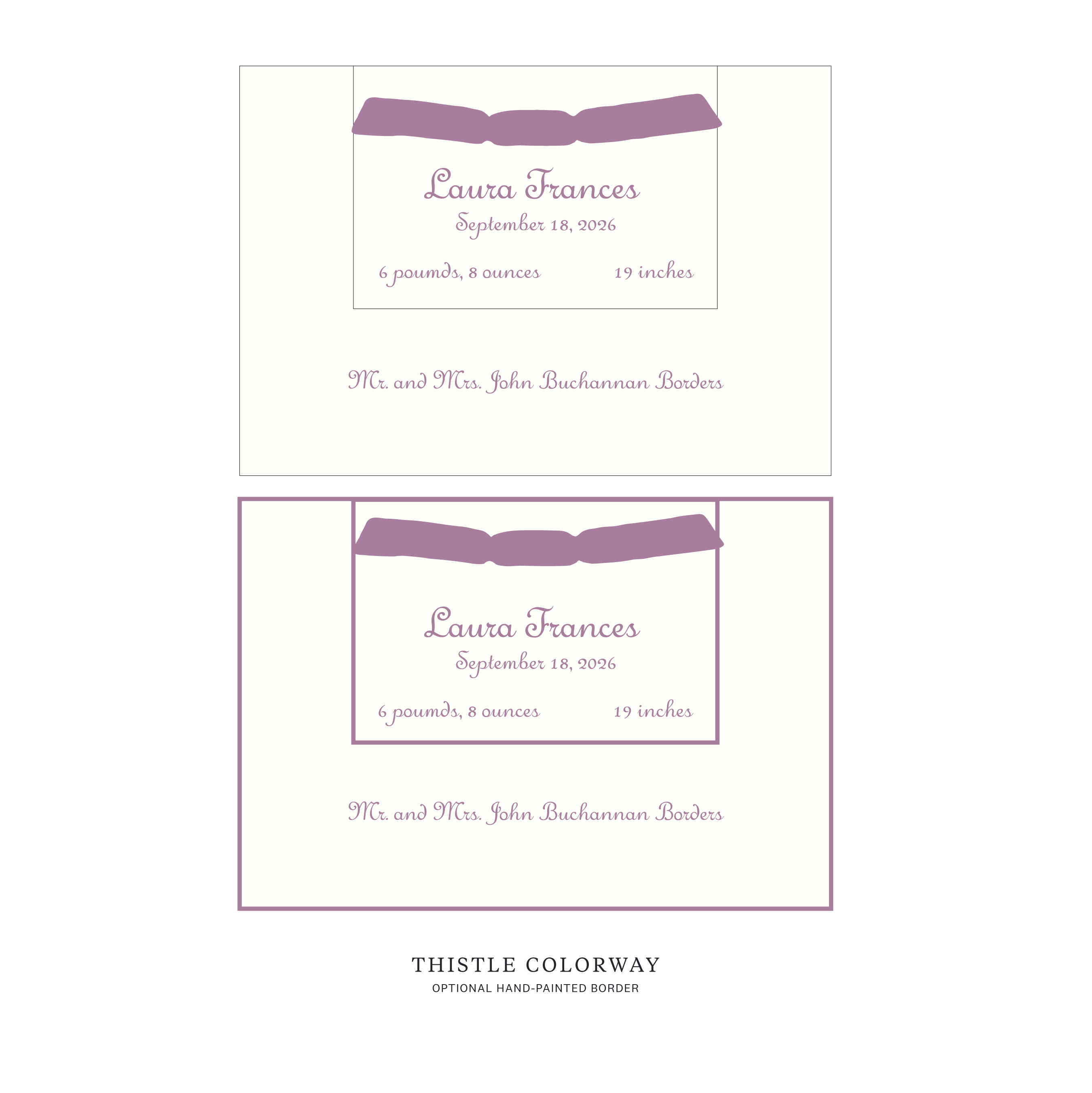 Campbell Layered Birth Announcement