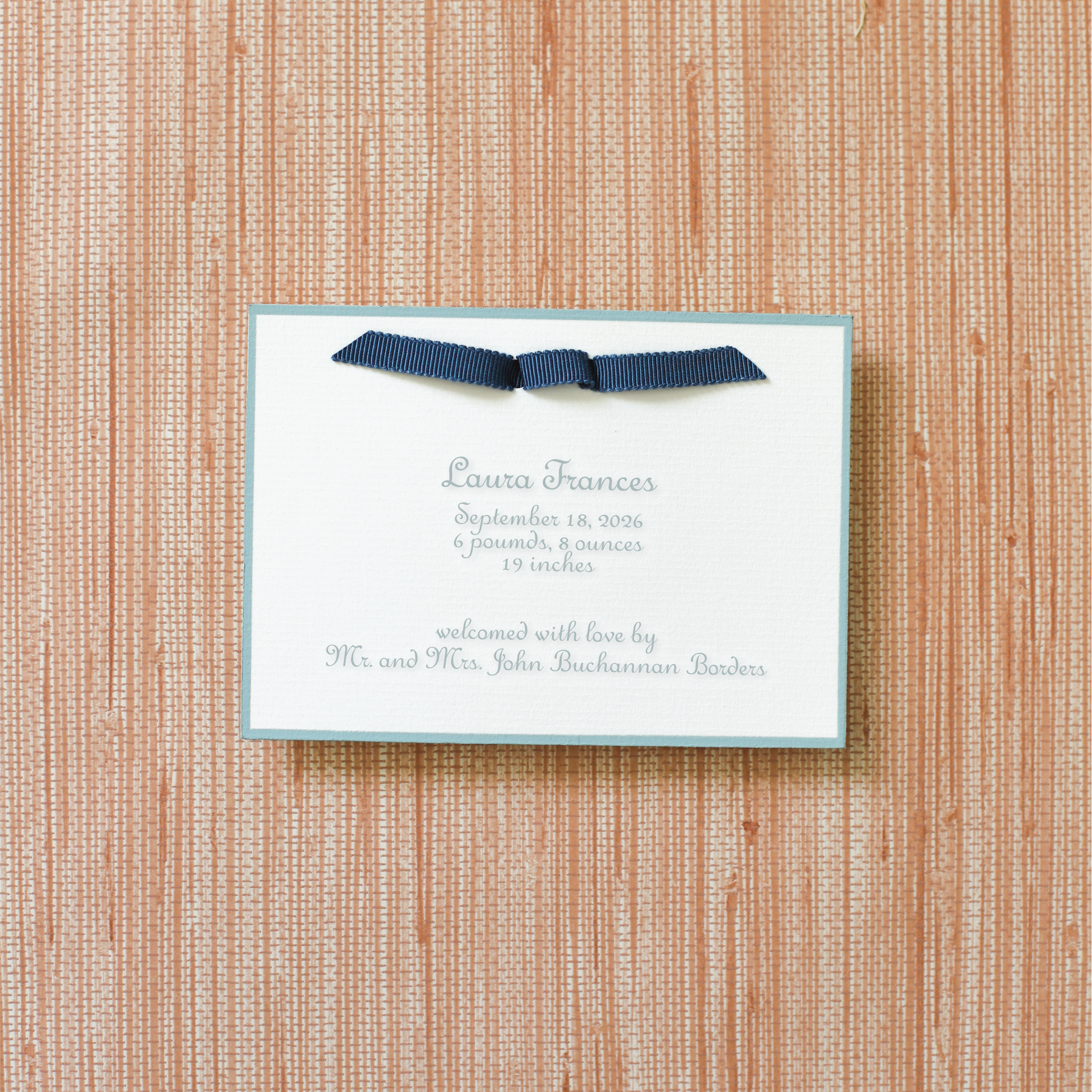 Campbell Ribbon Birth Announcement
