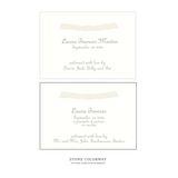 Campbell Ribbon Birth Announcement