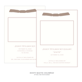 Heath Ribbon Photo Birth Announcement