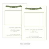Heath Ribbon Photo Birth Announcement