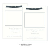 Heath Ribbon Photo Birth Announcement