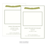 Heath Ribbon Photo Birth Announcement