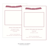 Heath Ribbon Photo Birth Announcement