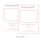 Heath Ribbon Photo Birth Announcement