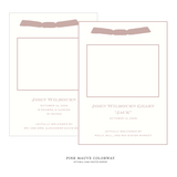 Heath Ribbon Photo Birth Announcement