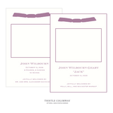 Heath Ribbon Photo Birth Announcement