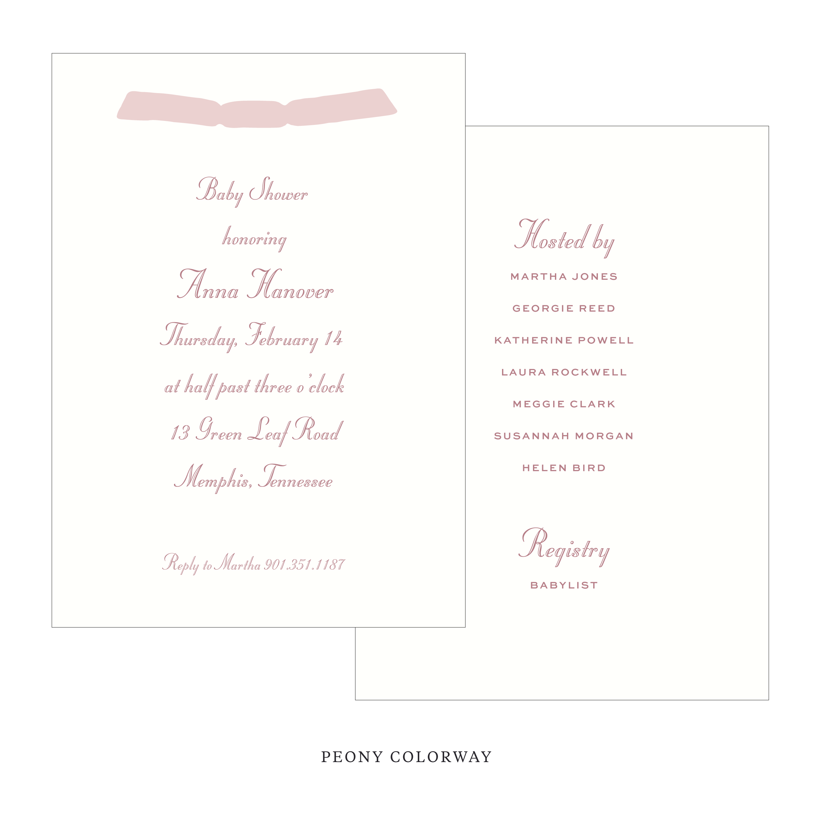 Mayfair Ribbon Baby Shower Invitation