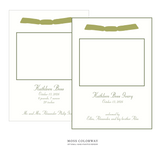 Mayfair Ribbon Photo Birth Announcement