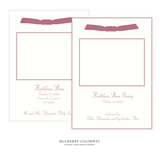 Mayfair Ribbon Photo Birth Announcement