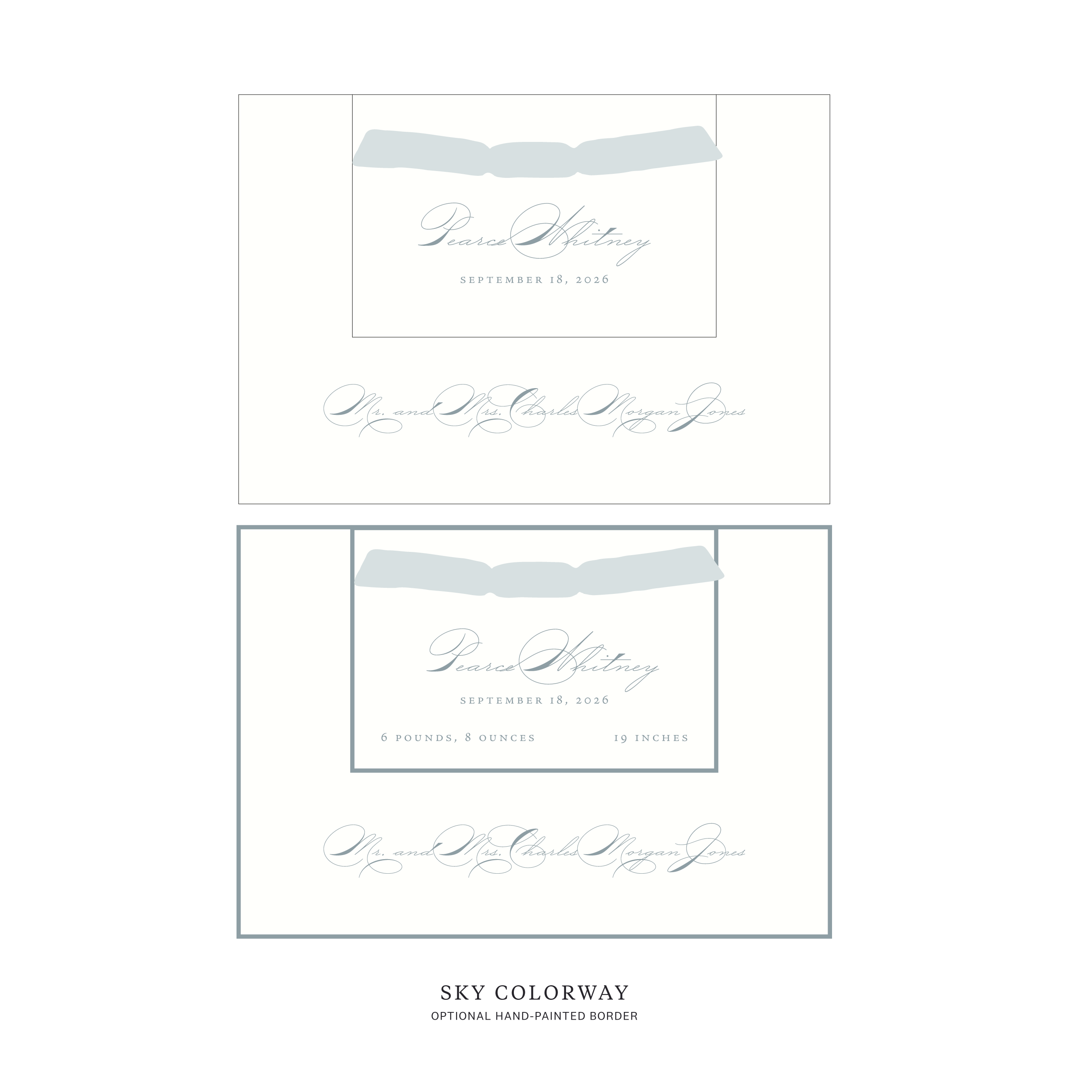 Primrose Layered Birth Announcement