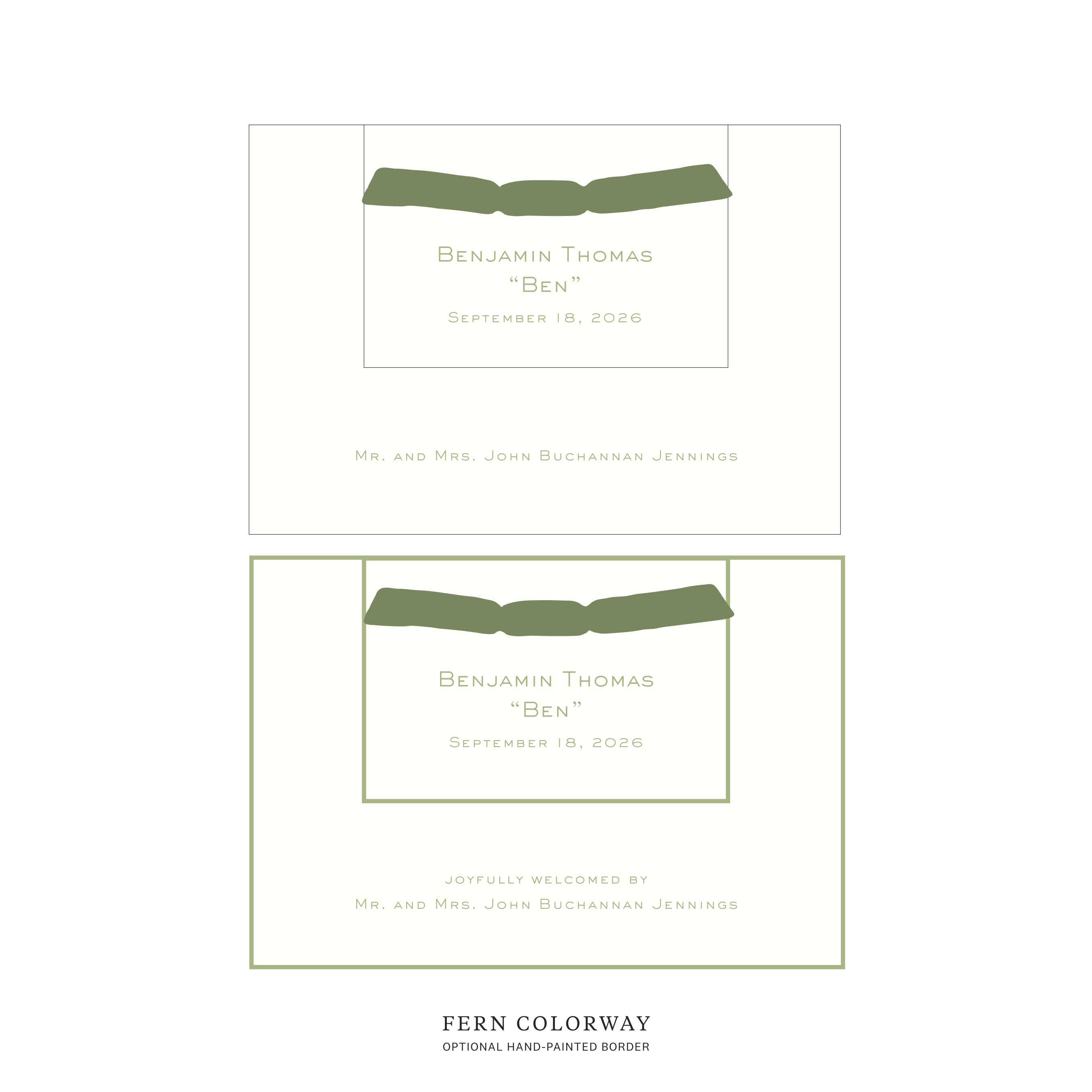 Richmond Layered Birth Announcement