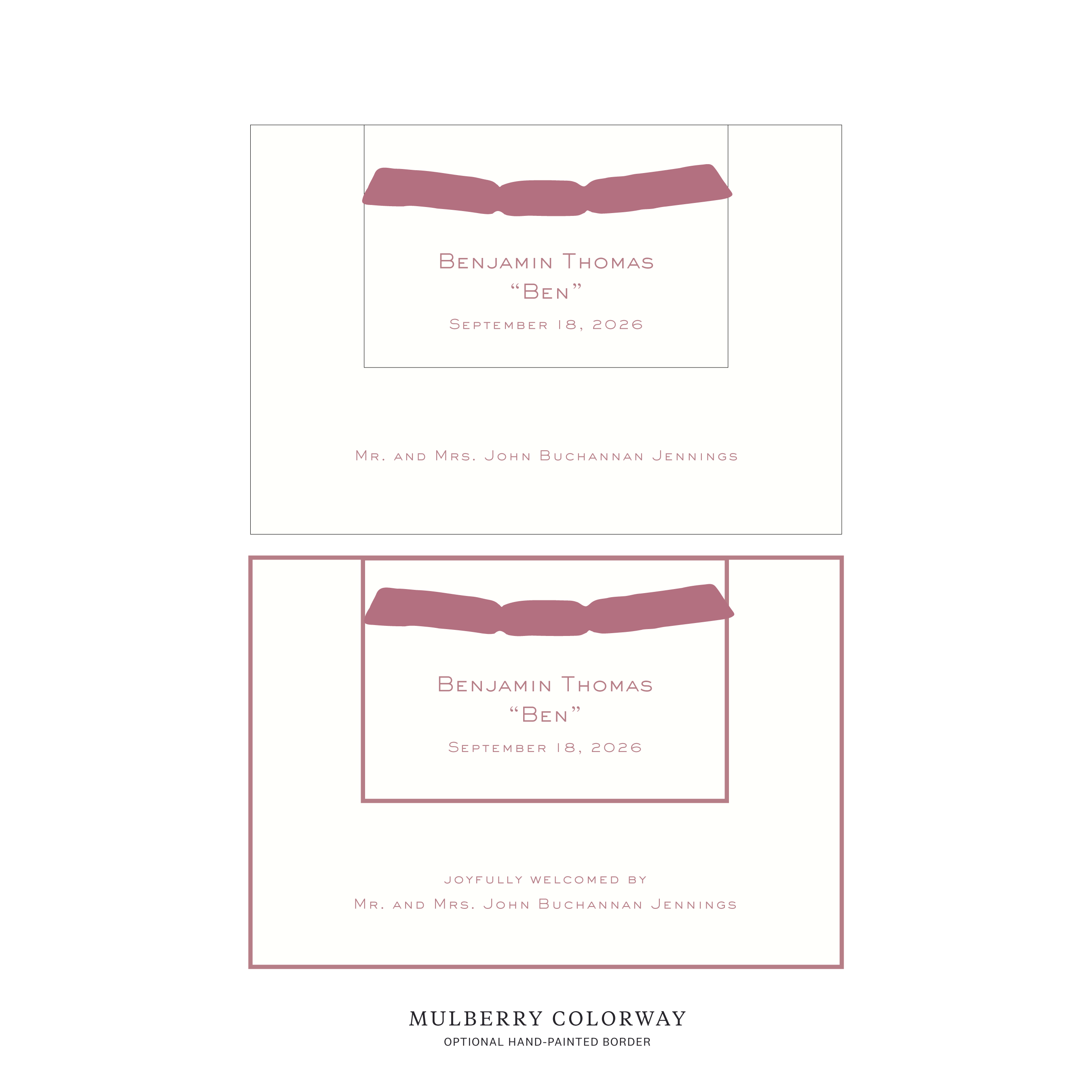 Richmond Layered Birth Announcement