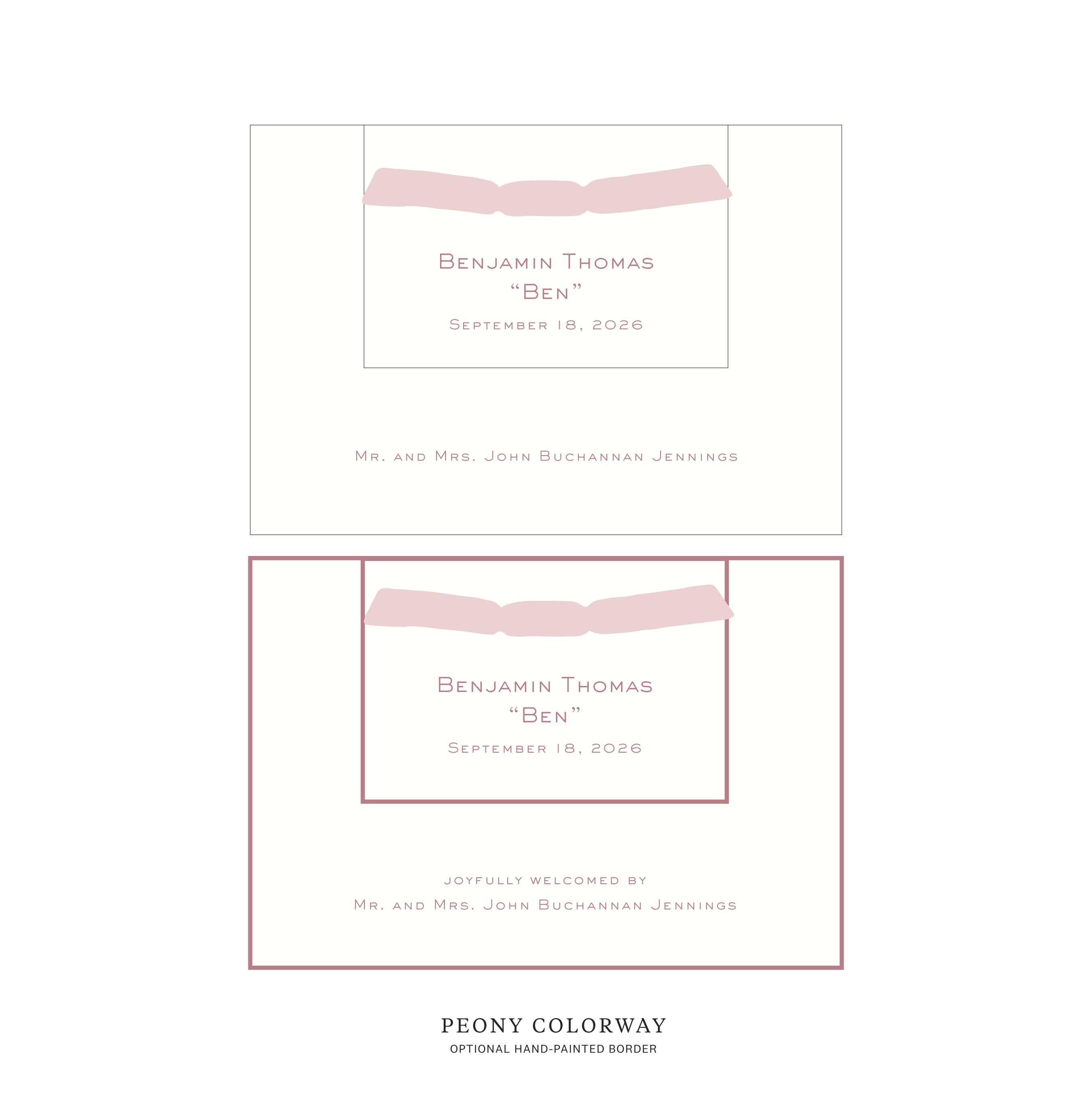 Richmond Layered Birth Announcement