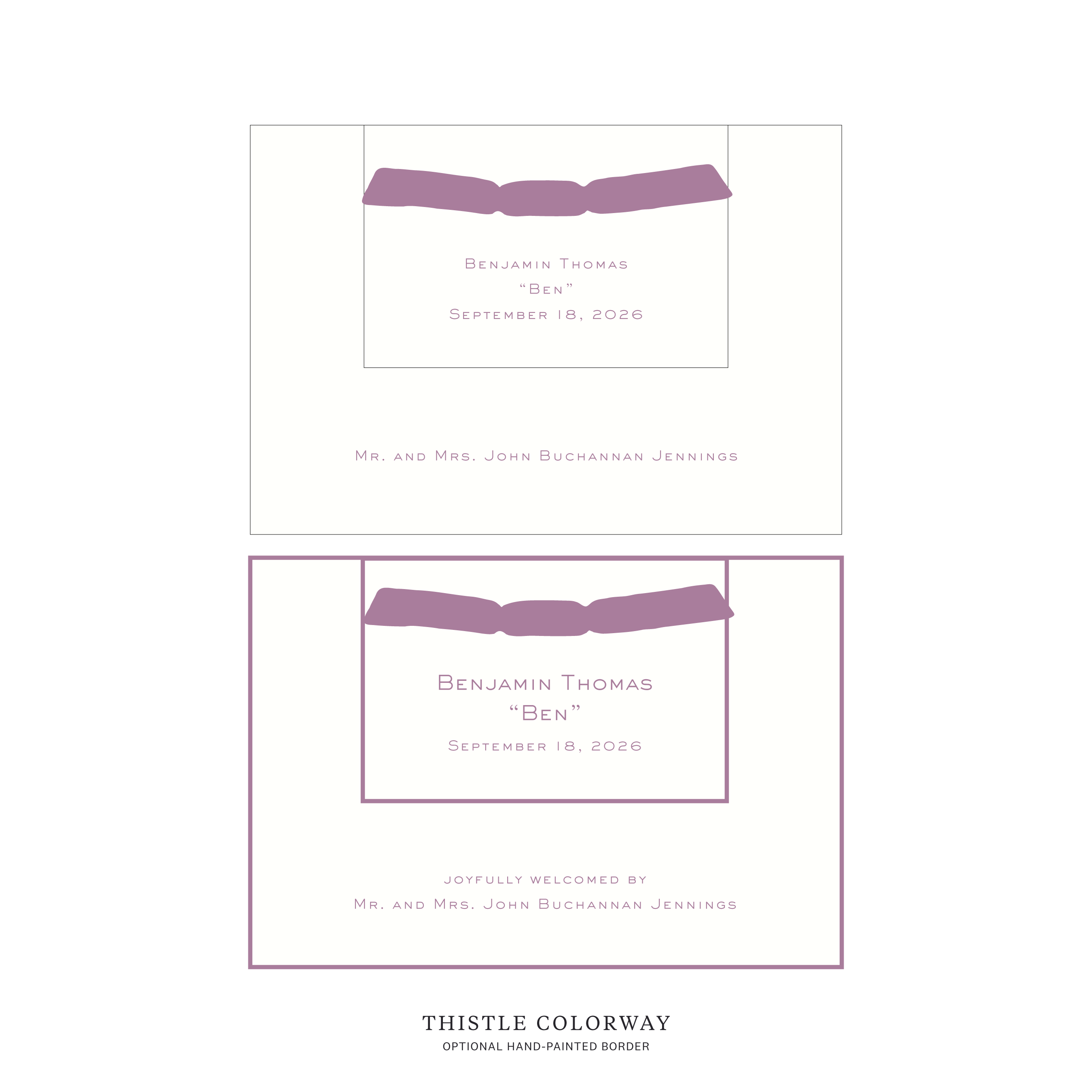 Richmond Layered Birth Announcement