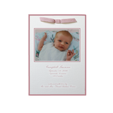 Surrey Ribbon Photo Birth Announcement