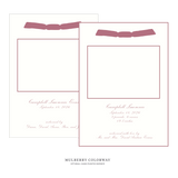 Surrey Ribbon Photo Birth Announcement