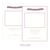Surrey Ribbon Photo Birth Announcement