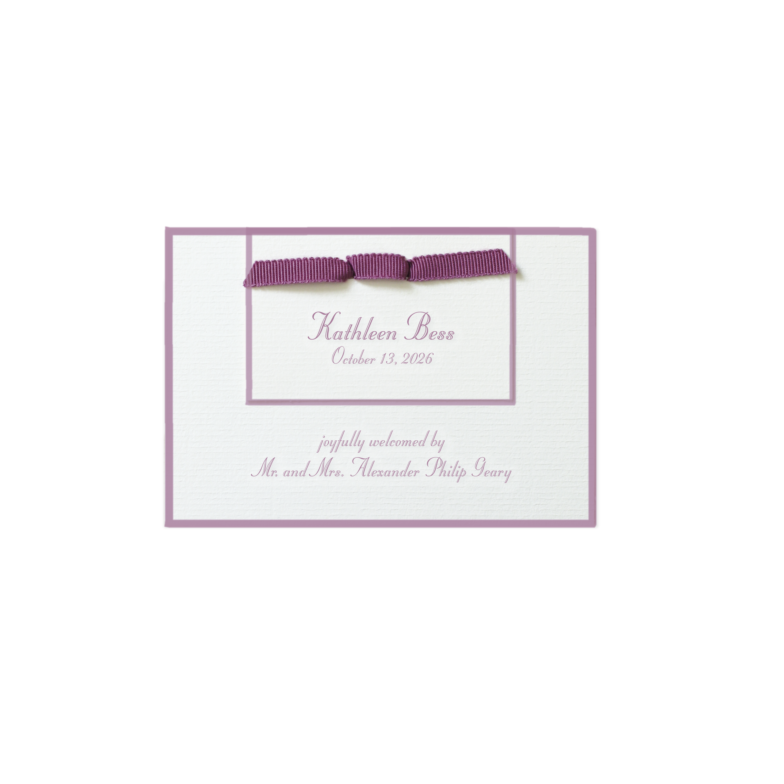 Mayfair Layered Birth Announcement