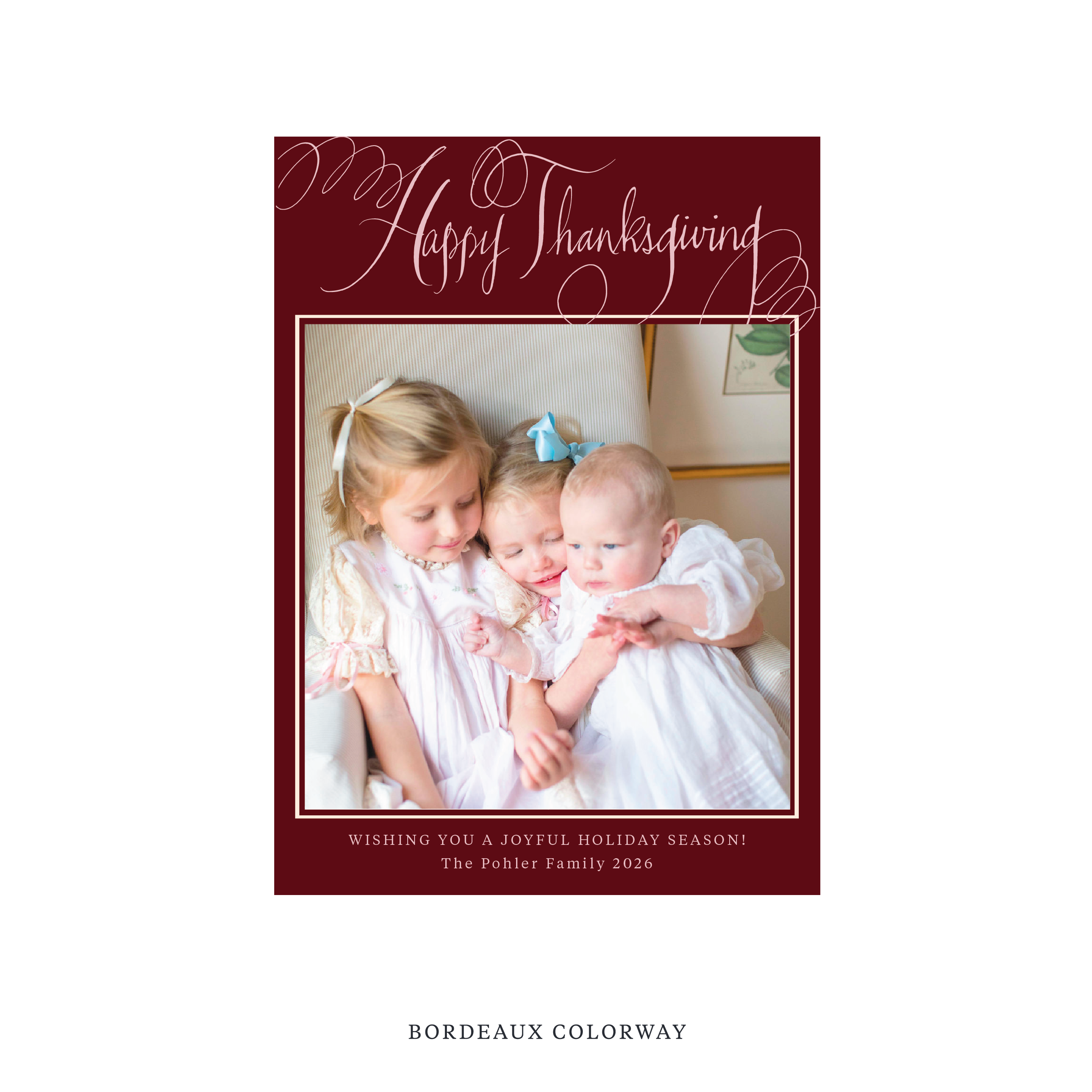 Pohler Classic Printed Holiday Card, Medium