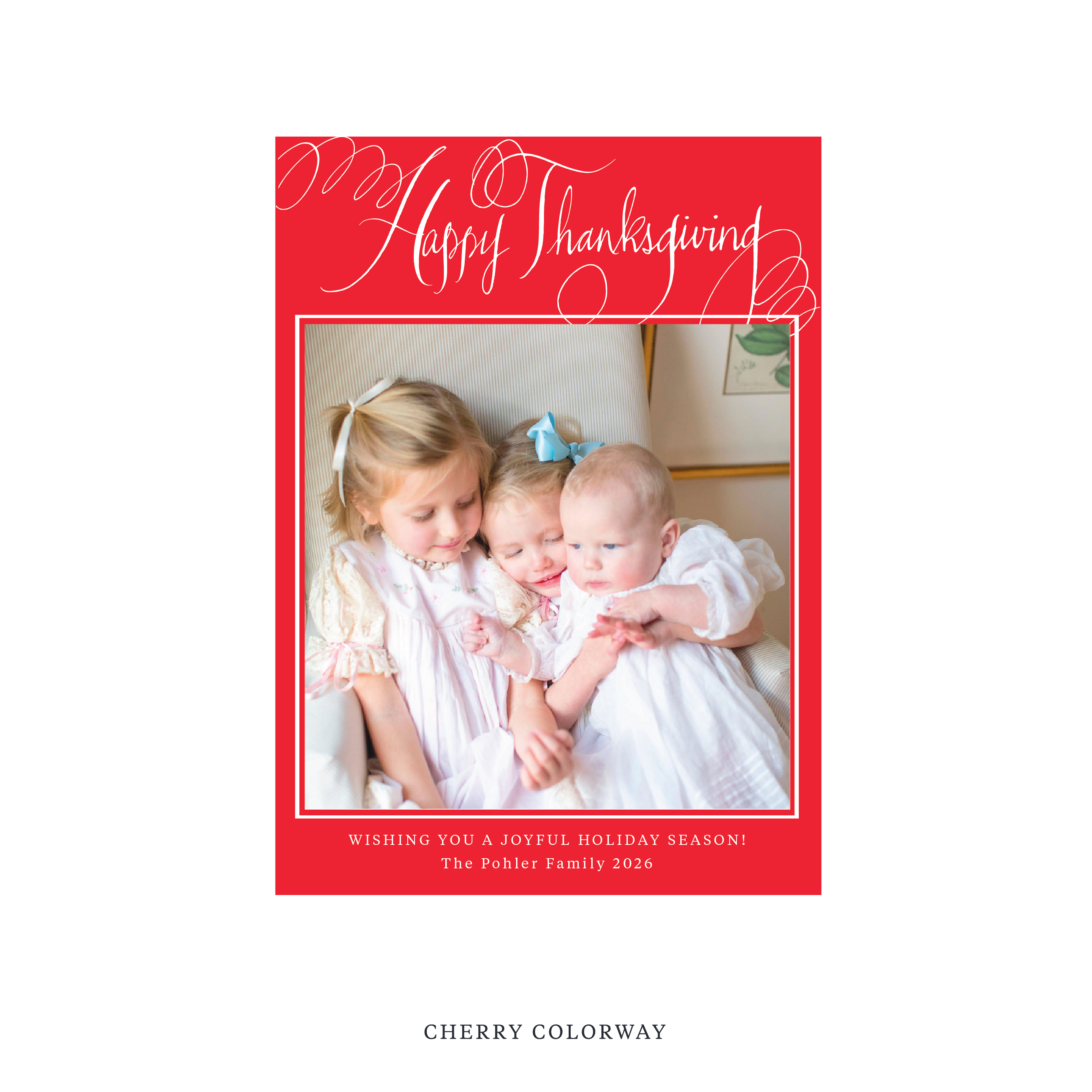 Pohler Classic Printed Holiday Card, Medium