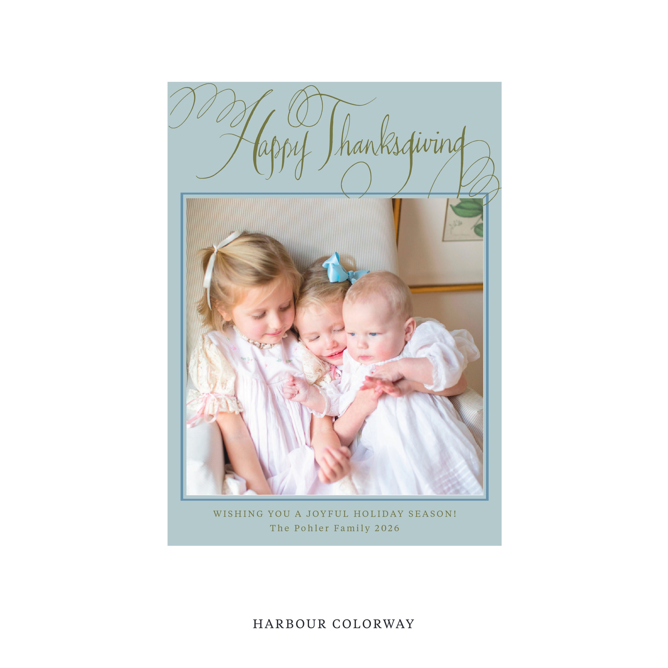 Pohler Classic Printed Holiday Card, Medium
