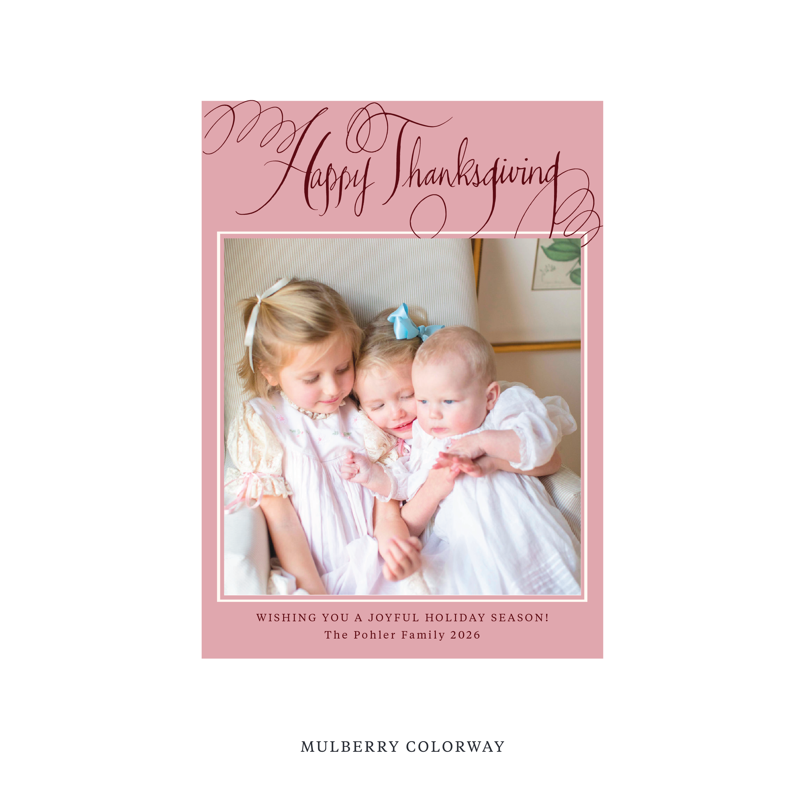 Pohler Classic Printed Holiday Card, Medium