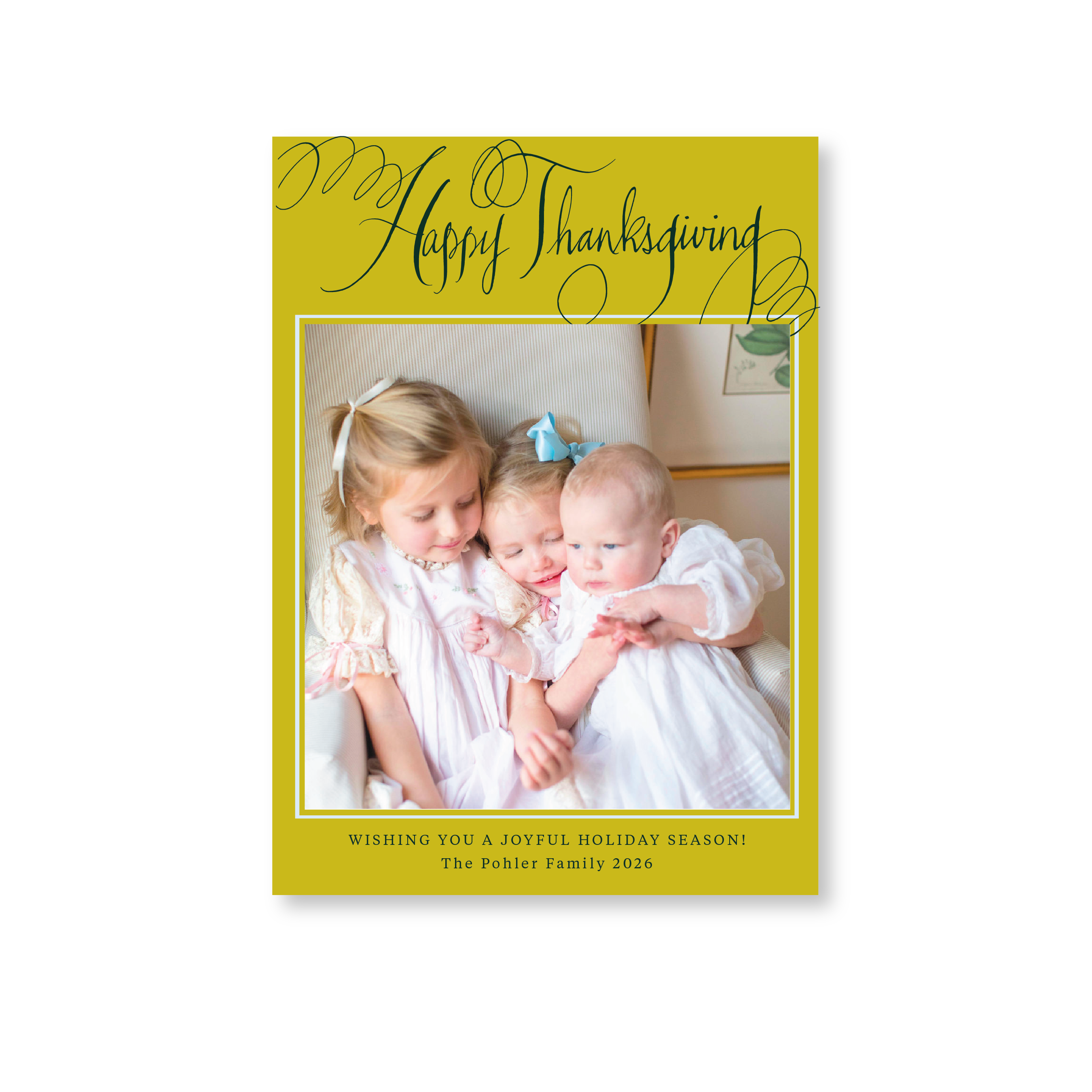 Pohler Classic Printed Holiday Card, Medium
