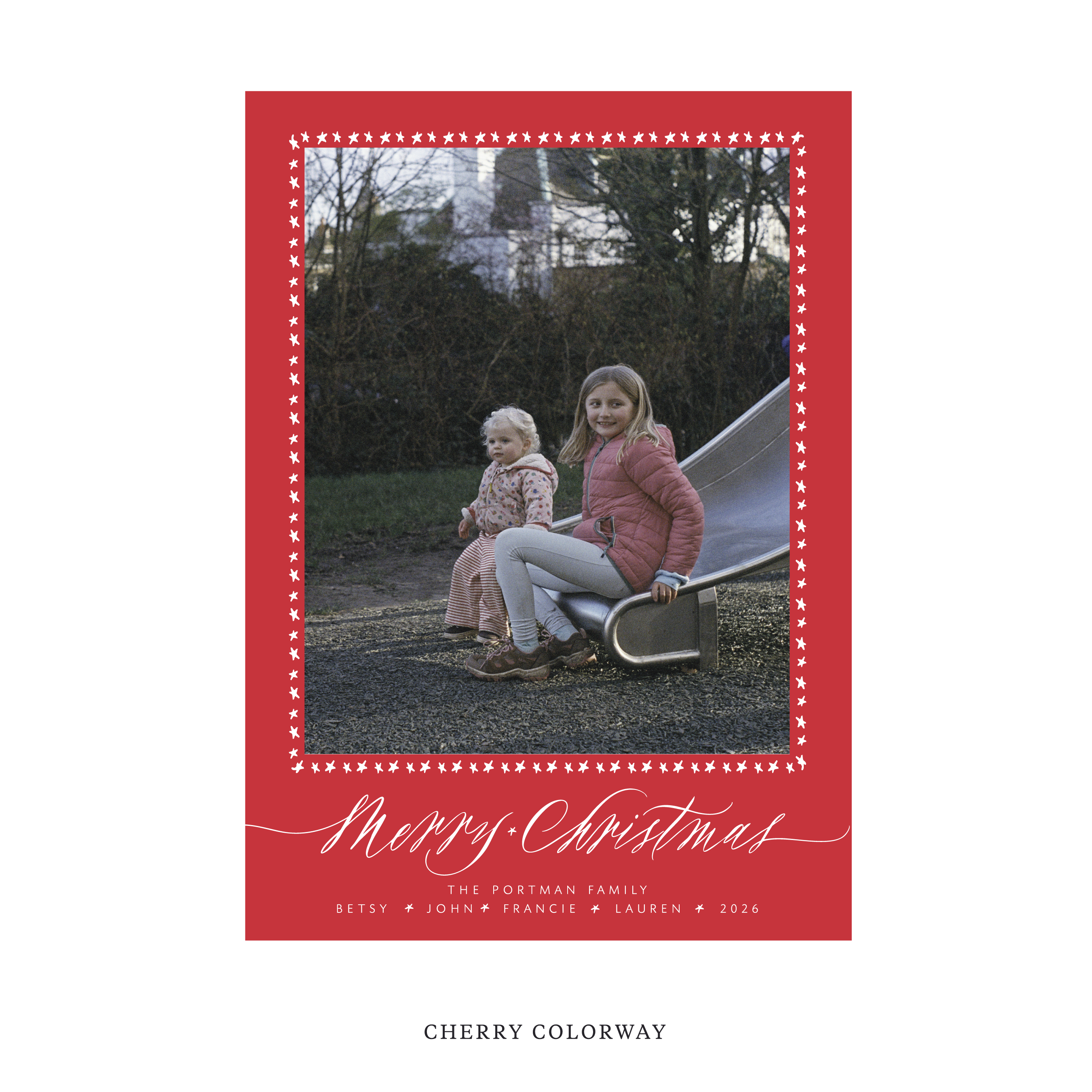 Portman Classic Flat Print Holiday Card, Large