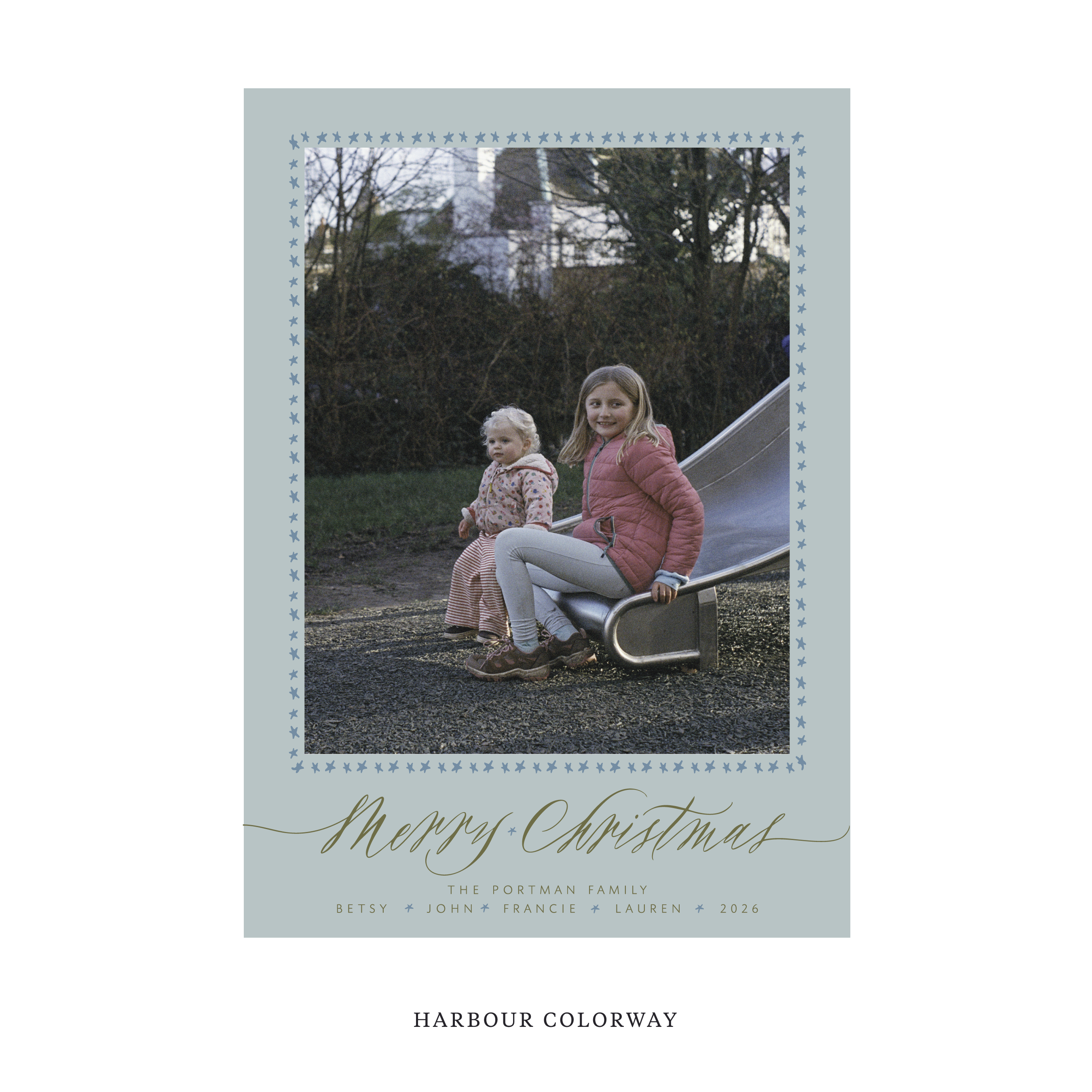 Portman Classic Flat Print Holiday Card, Large