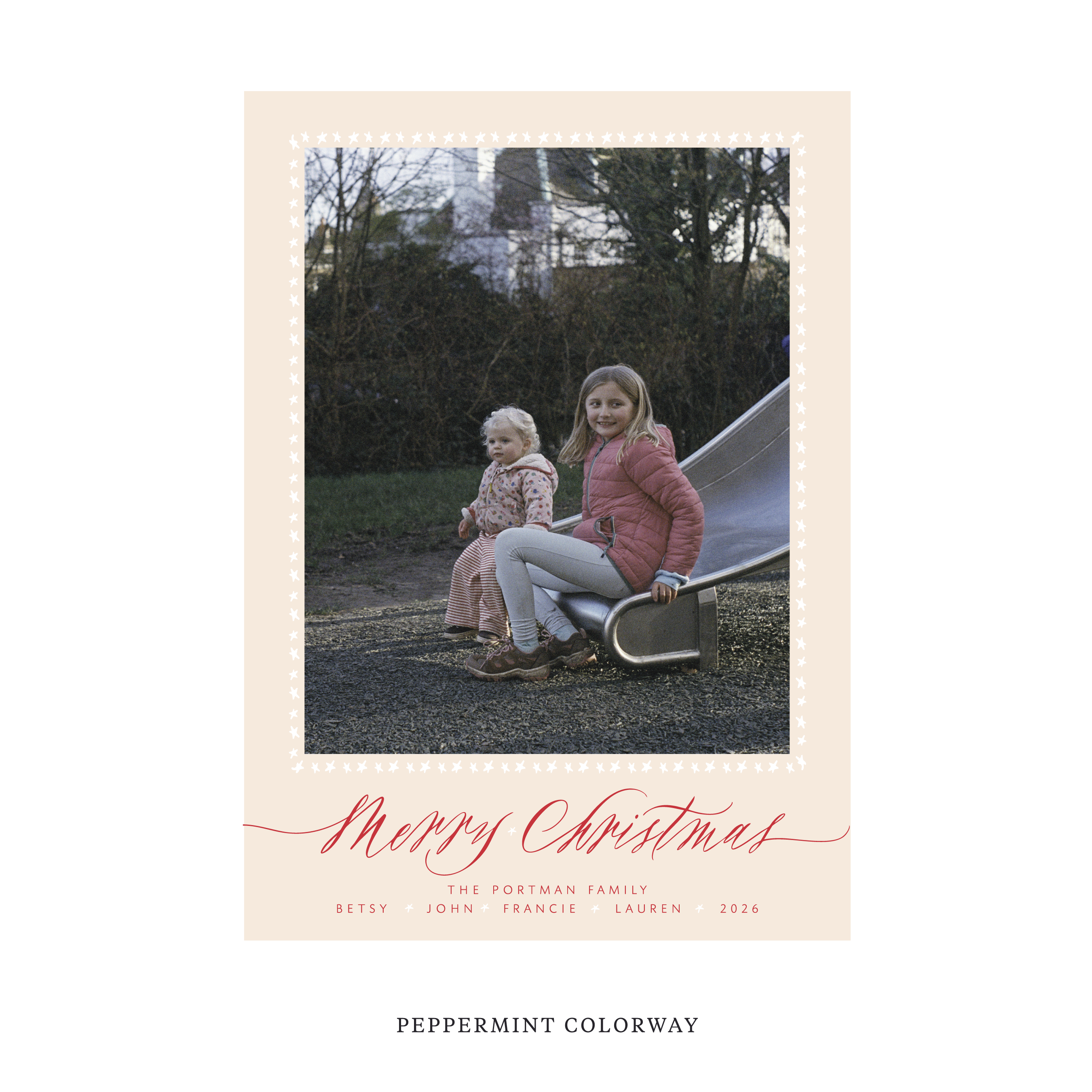 Portman Classic Flat Print Holiday Card, Large