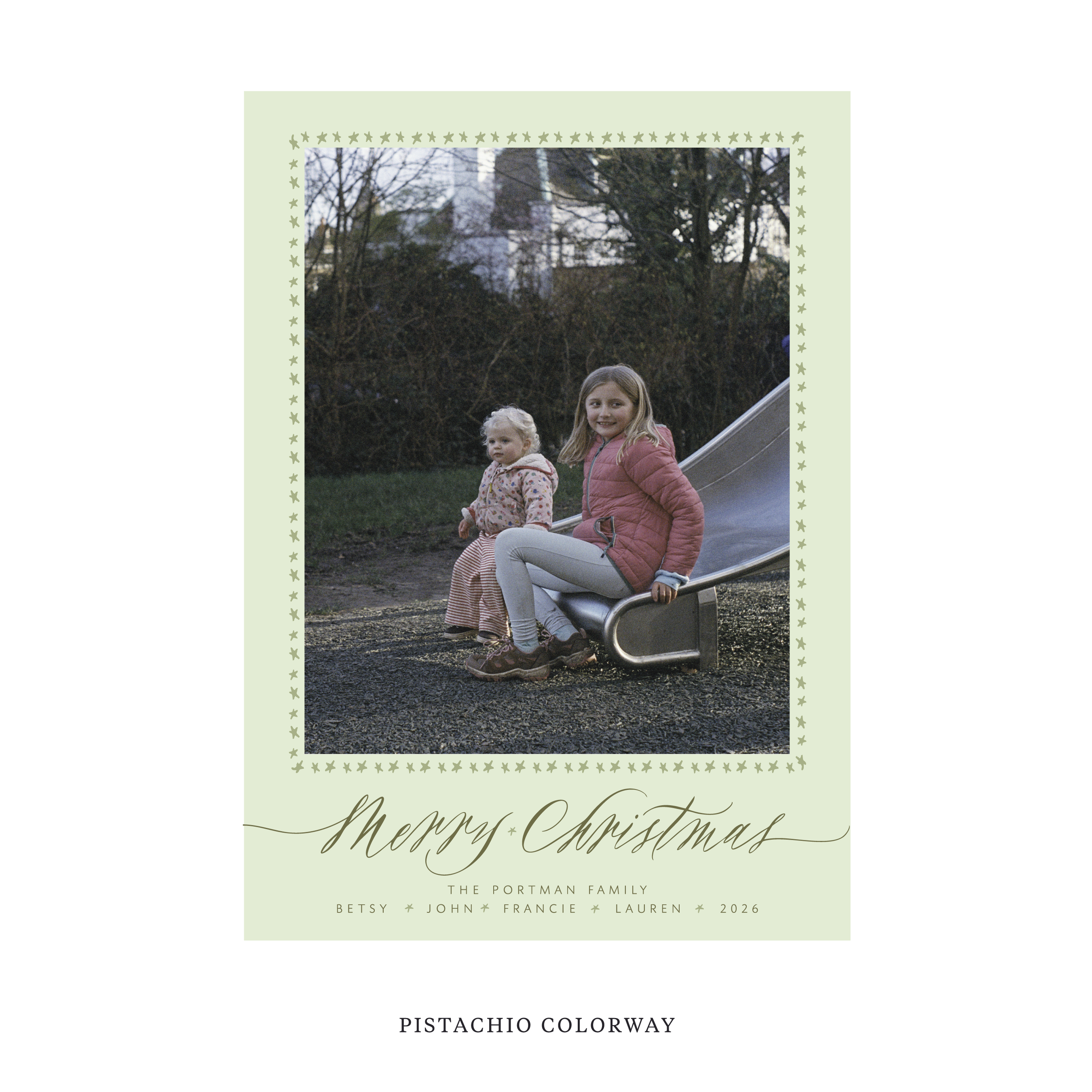 Portman Classic Flat Print Holiday Card, Large