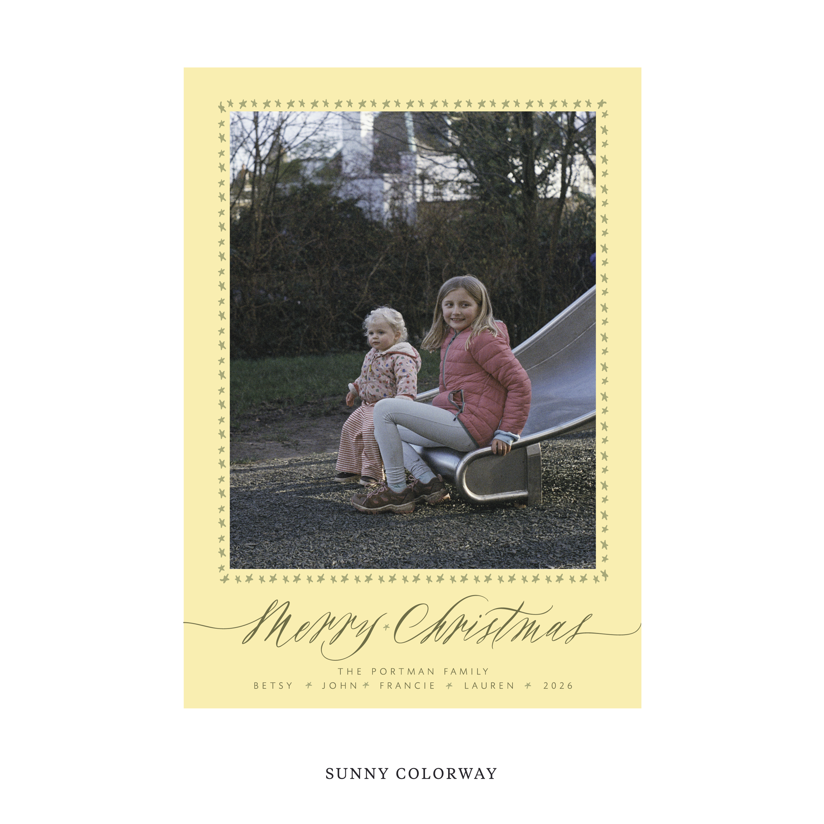 Portman Classic Flat Print Holiday Card, Large