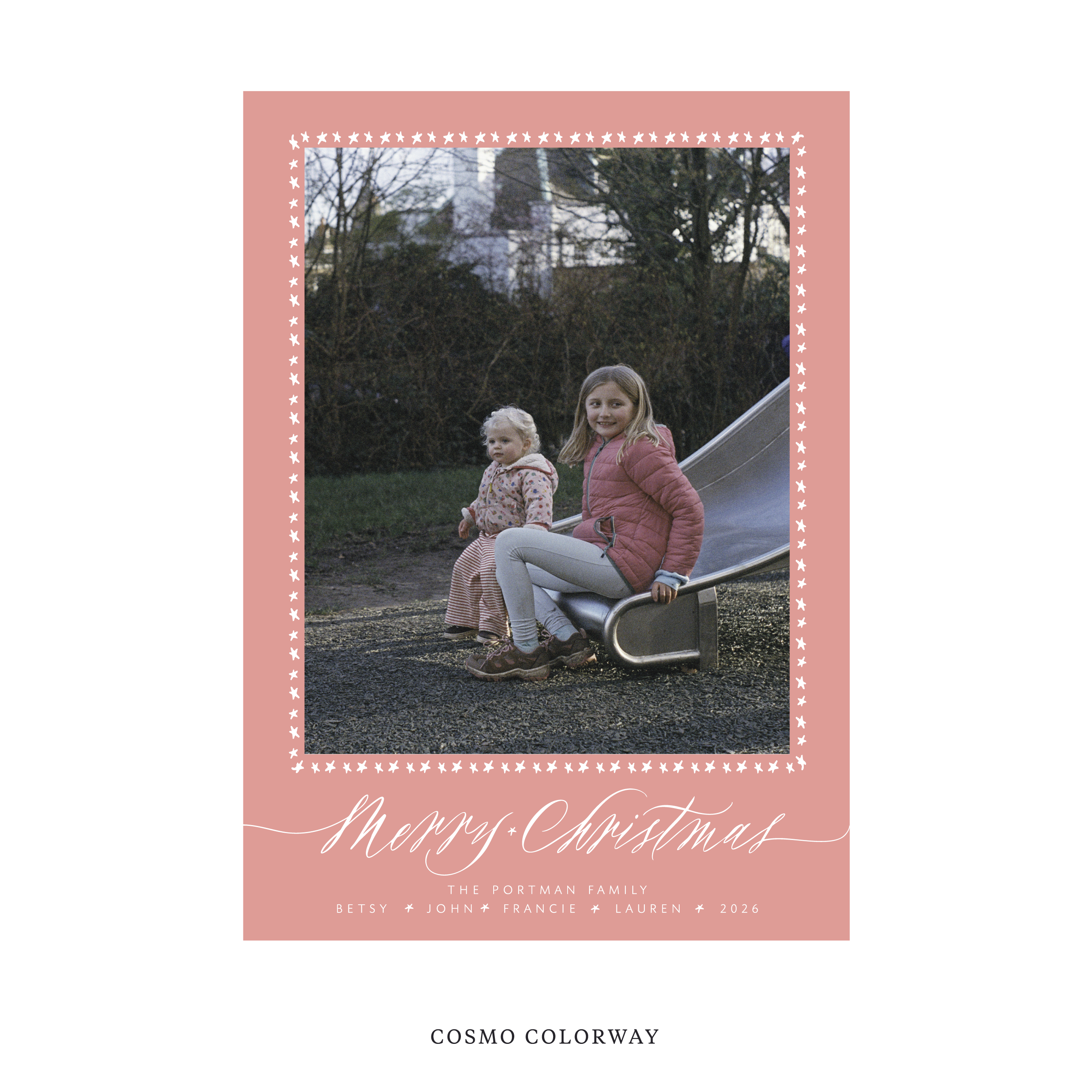 Portman Classic Flat Print Holiday Card, Large