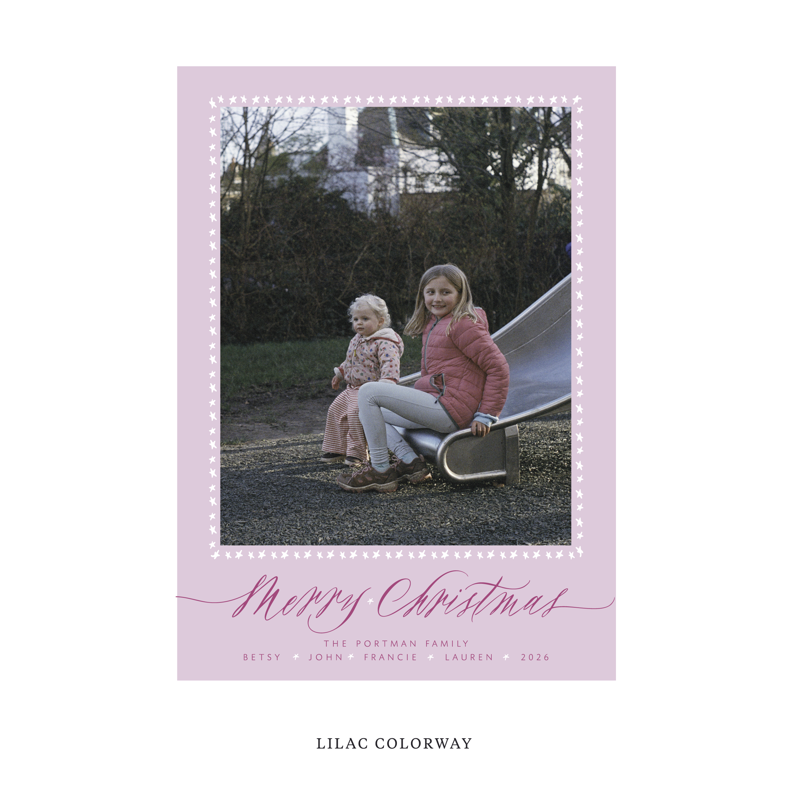 Portman Classic Flat Print Holiday Card, Large