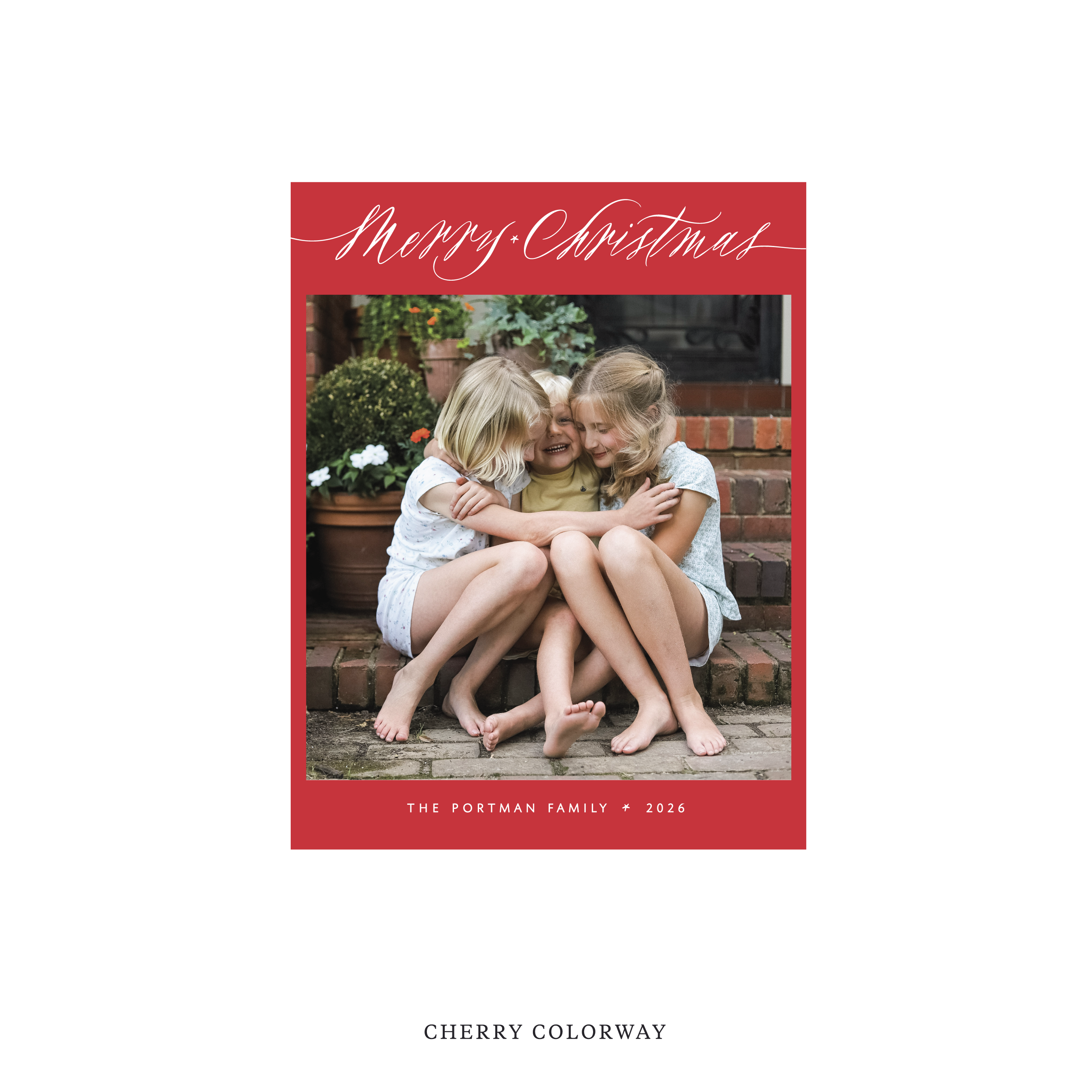 Portman Classic Flat Print Holiday Card, Small