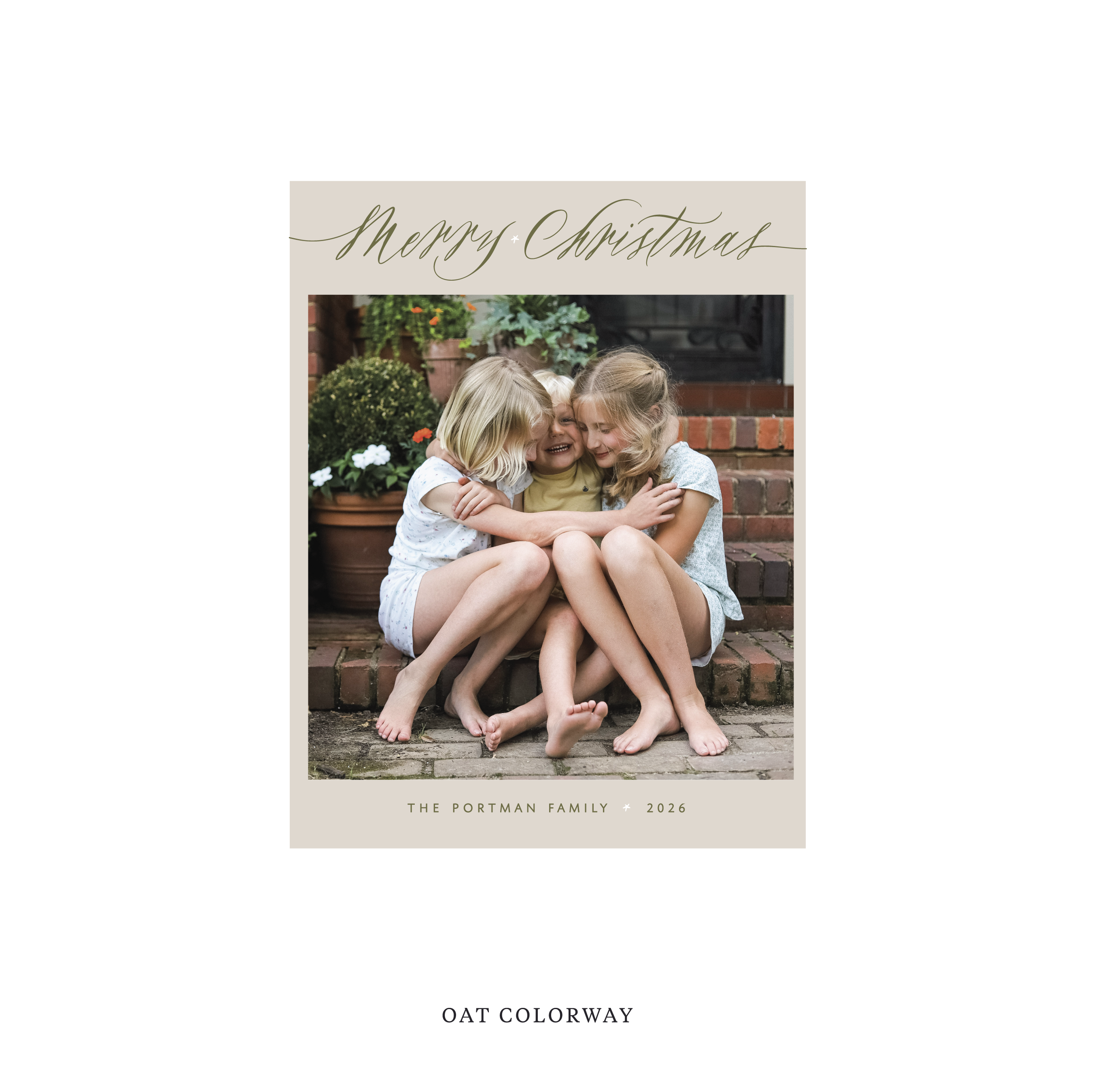 Portman Classic Flat Print Holiday Card, Small